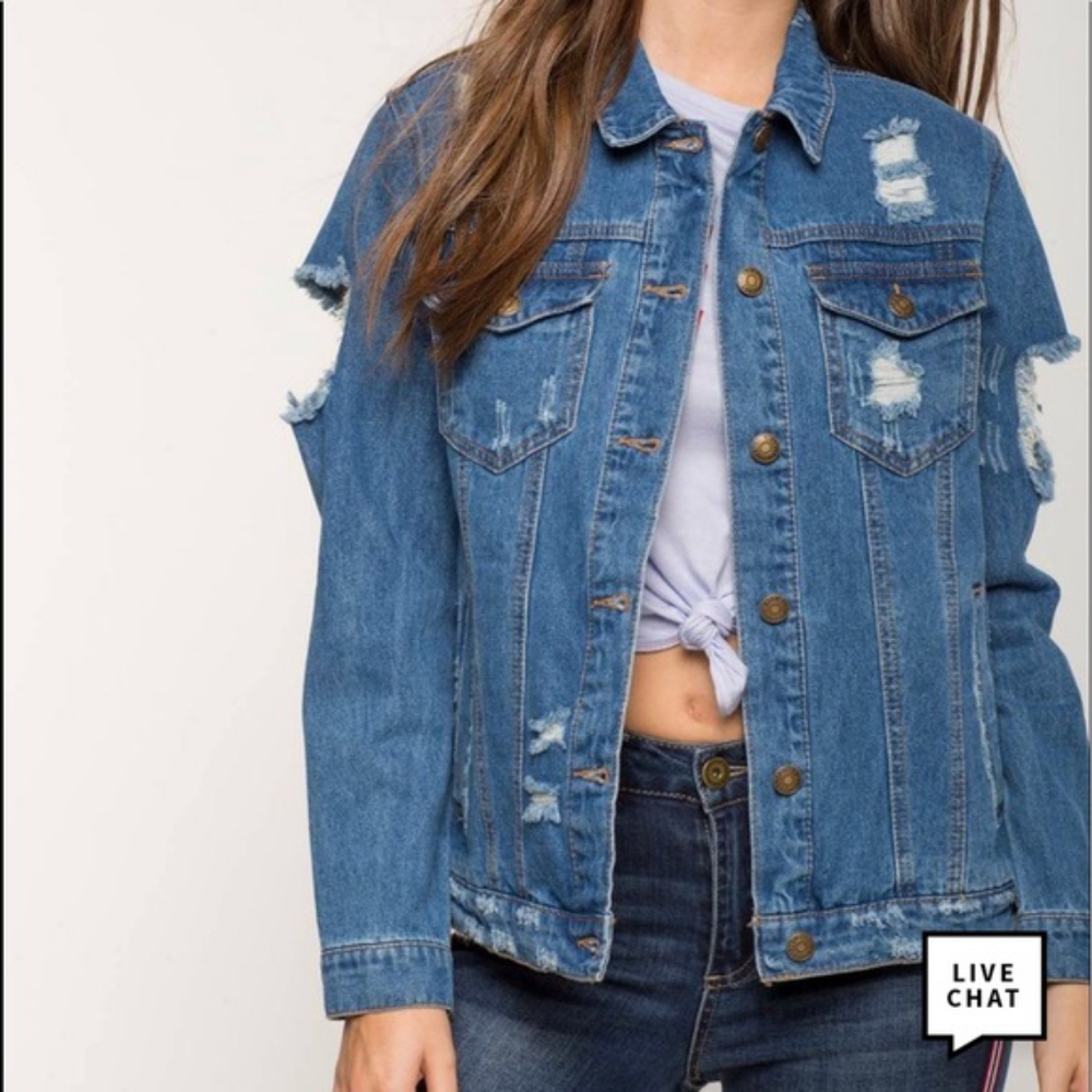 Slash Back Denim Jacket